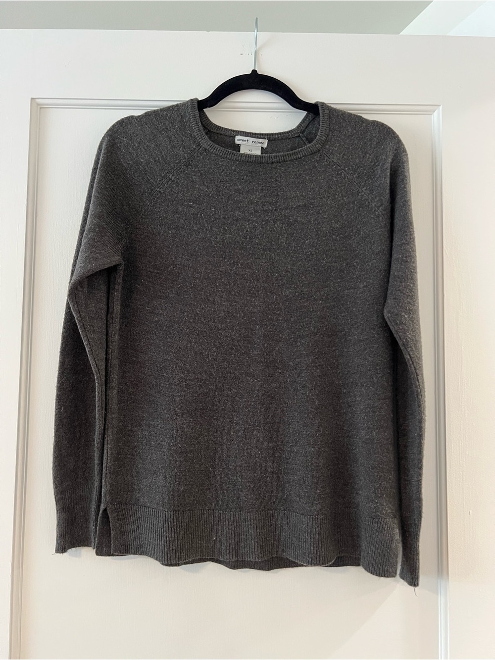 Sweet Romeo Charcoal Gray Crewneck Sweater